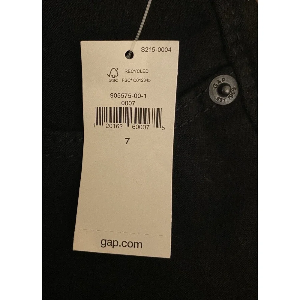 Girl's GAP Denim Kids Youth Super Skinny Black Jeans Size 7